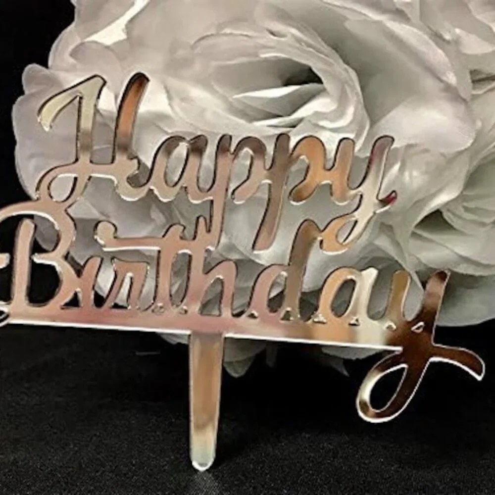 Plastic Happy Birthday Cake Topper Party Decoration 1 Count